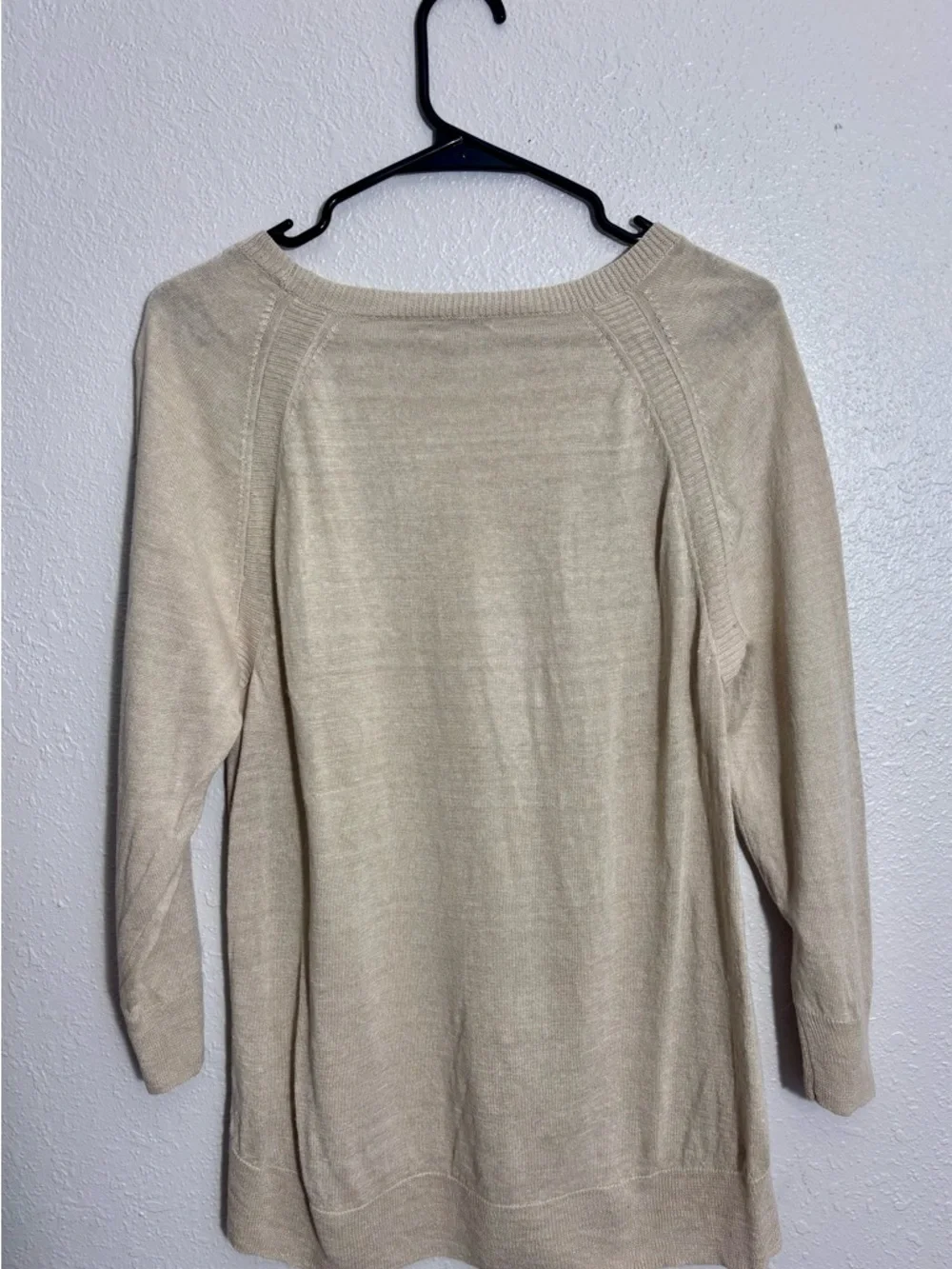 J. Crew Neutral Linen Crewneck Sweater